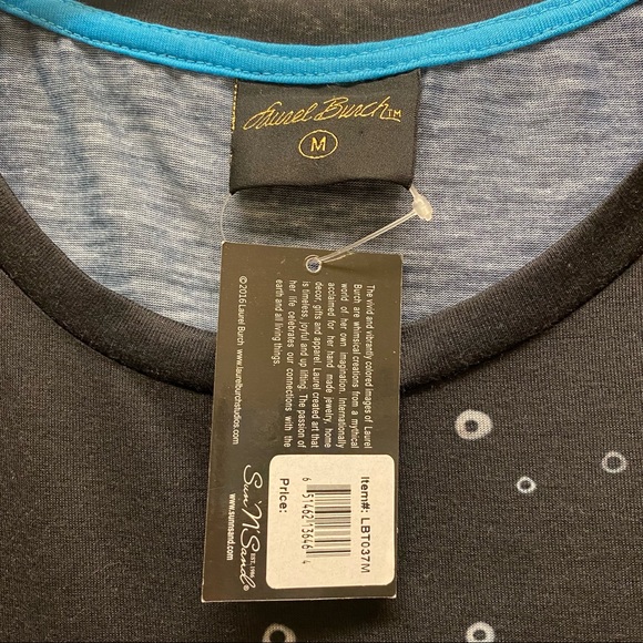 LAUREL BURCH Feline Cat Polka Dot Graphic Novelty T-shirt Medium NWT - Picture 6 of 8